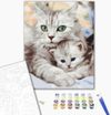 купить Картина по номерам BrushMe BS52689FC 40x50 cm (fără cutie) Pisica mamă cu pisoiașul в Кишинёве 