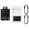 1.0TB (USB3.2/Type-C) Samsung Portable SSD T7 Touch, FP ID, Black (85x57x8mm, 58g, R/W:1050MB/s) 