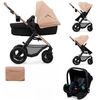 cumpără Сărucior pentru copii KinderKraft 3in1 Moov 2 Air KSMOOV02BEG0000 Sand Beige în Chișinău 