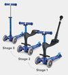 купить Самокат Micro MMD145 Mini 3in1 Deluxe Plus LED Blue в Кишинёве 