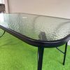 cumpără Mobilier pentru grădină Hydro S Masa de gradina, sticla/metal, 150x90x75, Neagra (0431015) în Chișinău 