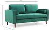 cumpără Canapea Trendy Roma Verde, 90x70x175cm (2 locuri) în Chișinău 