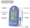 Пульсоксиметр Finger Clip Pulse Oximeter JN P01 TFT Blue