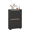 cumpără Raft pentru încălțăminte Mobildor-Lux Leo Slim 80x16x86H cm Anthracite în Chișinău 
