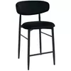 cumpără Scaun de bar Deco Bar Meridian Catifea Black (HLR66)+Black Legs în Chișinău 