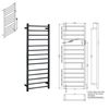 купить Полотенцесушитель Bemeta Radiator baie electric 450x1320 Black 180W 704151050 в Кишинёве 