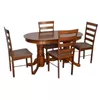 купить Комплект стол и стулья Evelin di Costacurta стол HV-31N Burnish Oak + 4 стула Gloria Burnish oak/Ekea12 Dark Brown в Кишинёве 