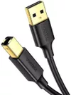 купить Кабель для IT Ugreen 10351 AM-BM USB 2.0 3M US135, Black в Кишинёве 