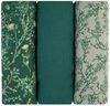 купить Аксессуар для пеленания Kikka Boo 31103010103 Pelinci de muselina Secret Garden Green, 75x75cm, 3buc в Кишинёве 