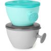 купить Посуда для кормления Skip Hop 252007 Set 2 boluri ergonomice Soft Gri + Turcoaz в Кишинёве 