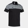 ФУТБОЛКА POLO JOMA - CREW V SHORT SLEEVE POLO BLACK GREY 