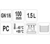 cumpără Recipient GN 1/6 100 mm PC în Chișinău 