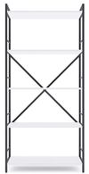 купить Офисный стеллаж Nex Home Raft metalic Loft 1700x800x350mm, 5 polite PAL, Anthracite/White snow в Кишинёве 