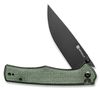 купить Нож походный Sencut S21012-3 Crowley, mâner Micarta verde, Button Lock в Кишинёве 