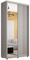 купить Шкаф Mobildor-Lux Compact uși glisante Oglindă + PAL cu ornament linii (110x45x220H cm) Grey в Кишинёве 