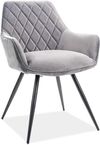 cumpără Scaun Signal Linea velvet czarny stelaz/bl.14 szary în Chișinău 