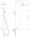 купить Душевая панель Omnires Y1244SUGR Brushed Graphite в Кишинёве 