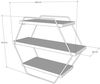 купить Полка декоративная Trendy Azra 60x52x20cm (GTR005421) в Кишинёве 