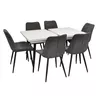купить Комплект стол и стулья Evelin di Costacurta стол DT-433-3B + 6 стульев YTC-055B Dark grey в Кишинёве 