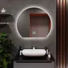 cumpără Oglindă baie Bayro Aura полукруглое 900x790 LED 3C touch c подогревом, часами, термометром în Chișinău 