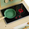 купить Игрушечная кухня и посуда Premaman PJQKDA-CCC-UNQ Bucatarie din lemn cu accesorii Verde в Кишинёве 
