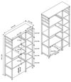 купить Шкаф Bofigo Буфет 28-08-08 Anthracite в Кишинёве 