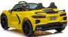 cumpără Mașină electrică pentru copii Kids car 8070490R_Yellow Corvette C8, 12V10AH, scaune din piele în Chișinău 