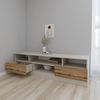 купить Тумба напольная для TV Smartex (16358) Т6 160cm TV Kashemir+Stejar Inchis в Кишинёве 