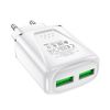 купить Borofone BA54A Wide road dual port QC3.0 charger (EU) white в Кишинёве 