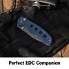 купить Нож походный Civivi C23085B-DS1 Triptych, mâner Canvas Micarta albastru, Button Lock в Кишинёве 