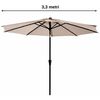 cumpără Umbrelă de gradină Hydro S 0431109, pe picior, Bej în Chișinău 