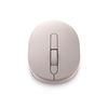 Wireless Mouse Dell MS3320W, Optical, 1600dpi, 3 buttons, 2.4 GHz/BT, 1xAA, Ash Pink 