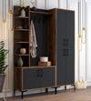 cumpără Mobilă pentru antreu Trendy Viyana DA, Nuc, Antracit, 150x200x35cm (GTR001364) în Chișinău 