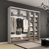 купить Шкаф Mobildor-Lux Compact uși glisante PAL cu ornament linii (270x45x230H cm) Grey в Кишинёве 