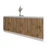 cumpără Comodă Smartex (16491) Т8 200cm Alb+Stejar inchis în Chișinău 
