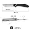 купить Нож походный Sencut S25007-2 Skelfin, G10 negru, Button Lock в Кишинёве 