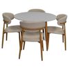 cumpără Set masă și scaune Evelin di Costacurta стол DT-402-1Wo + 4 стула QT-284Wo Light beige în Chișinău 