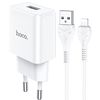 Hoco Wall Charger with Сable USB to Lightning N9 2.1A Especial, White 