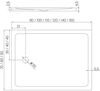 купить Душевой поддон New Trendy Tray Mild Rectangular White 100x90x4,5 mm B-0638 в Кишинёве 