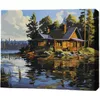 купить Картина по номерам BrushMe MG0008FC 40x50 см (без коробки) Коттедж у озера в Кишинёве 