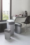 купить Урна для мусора Curver 186181 Flip Bin 50 L Silver в Кишинёве 