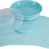 купить Посуда для кормления U-Grow 78440 Set anti-alunecare cu farfurie Twistshake Click-Mat, albastru в Кишинёве 