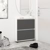 cumpără Raft pentru încălțăminte Mobildor-Lux Leo Slim 100x16x86H cm White/Anthracite în Chișinău 