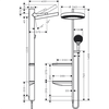 Sistema de  dus hansgrohe  Rainfinity Showerpipe 360 ​​cu montarea ascunsa, alb mat