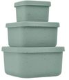 купить Посуда для кормления Kikka Boo 31302050009 Set 3 piese din silicon Platinum Snack Box Sage в Кишинёве 