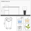 cumpără Ghiveci pentru flori Lechuza Cubico Color 30, White în Chișinău 