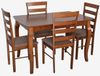 купить Комплект стол и стулья Evelin di Costacurta стол HV-29V Burnish Oak + 4 стула GLORIA Burnish/Ekea12 Dark Brown в Кишинёве 