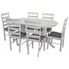 купить Комплект стол и стулья Evelin di Costacurta стол HV-24 V White + 6 стульев Gloria White/Grey в Кишинёве 