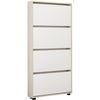 купить Полка для обуви Mobildor-Lux Leo Slim 100x16x164H cm Sonoma/White в Кишинёве 