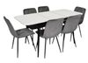 купить Комплект стол и стулья Evelin di Costacurta стол DT-531R B + 6 стульев YTC-080B Blu-14 (Dark grey) в Кишинёве 